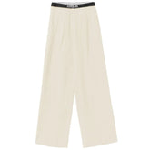 Comme Des Fuckdown Beige Polyester Women Palazzo Trousers - Trousers