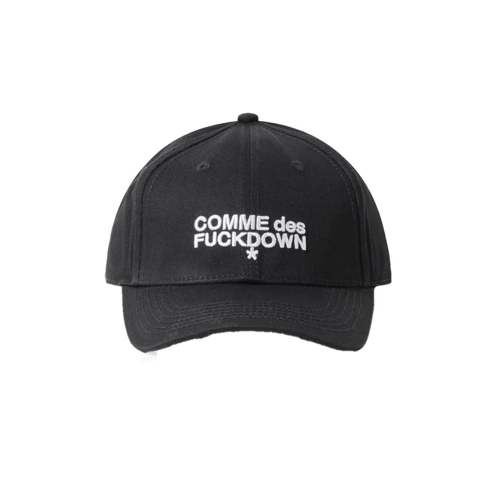 Comme Des Fuckdown Black Cotton Hat - UNI - Baseball Caps