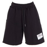 Comme Des Fuckdown Black Cotton Short - Jogger Shorts