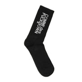 Comme Des Fuckdown Black Cotton Sock - UNI - Crew Socks