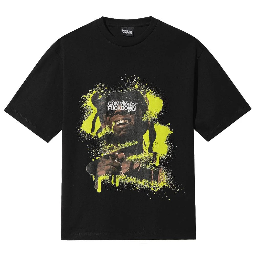 Comme Des Fuckdown Black Cotton T-Shirt - XS - T-Shirts