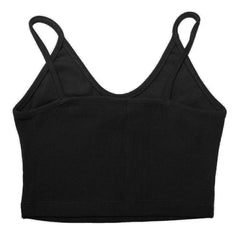 Comme Des Fuckdown Black Cotton Women Crop Top - Crop Tops