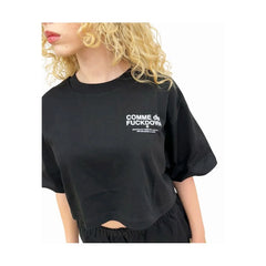 Comme Des Fuckdown Black Cotton Women T-Shirt - T-Shirts