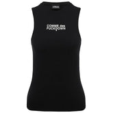 Comme Des Fuckdown Black Cotton Women Tank Top - Tank Tops