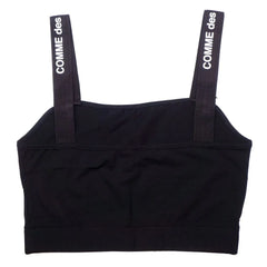 Comme Des Fuckdown Black Cotton Women Top - Sports Bras
