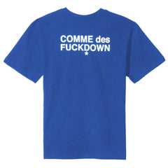 Comme Des Fuckdown Blue Cotton Women T-Shirt - T-Shirts
