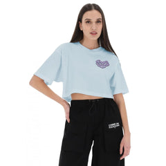 Comme Des Fuckdown Blue Cotton Women T-Shirt - T-Shirts