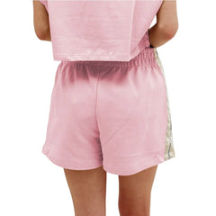 Comme Des Fuckdown Pink Cotton Short - Jogger Shorts