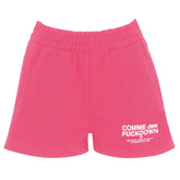 Comme Des Fuckdown Pink Cotton Short - Jogger Shorts