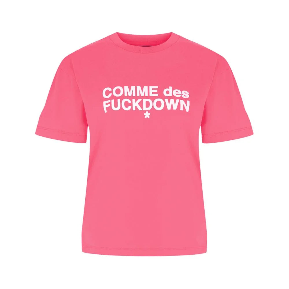 Comme Des Fuckdown Pink Cotton Women T-Shirt - T-Shirts