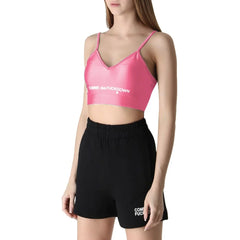 Comme Des Fuckdown Pink Polyester Women Top - S - Sports Bras