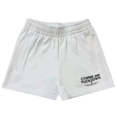 Comme Des Fuckdown White Cotton Short - S - Jogger Shorts