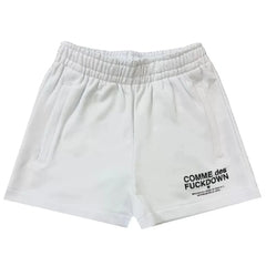 Comme Des Fuckdown White Cotton Short - S - Jogger Shorts