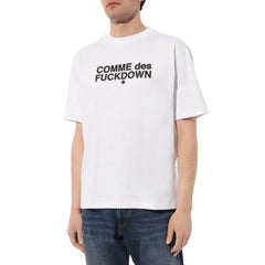 Comme Des Fuckdown White Cotton T-Shirt - T-Shirts