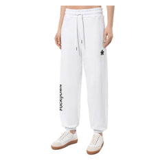 Comme Des Fuckdown White Cotton Women Pants - Joggers
