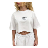 Comme Des Fuckdown White Cotton Women T-Shirt - T-Shirts