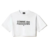 Comme Des Fuckdown White Cotton Women T-Shirt - T-Shirts