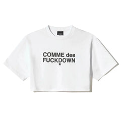 Comme Des Fuckdown White Cotton Women T-Shirt - T-Shirts