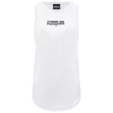 Comme Des Fuckdown White Cotton Women Top - IT36|XXS - Tank Tops