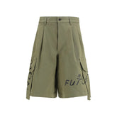 Comme Des Garçons Bicolor Cotton Cargo Shorts