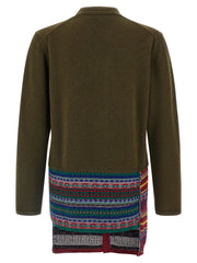 Comme Des Garçons Bicolor Wool Cardigan - M