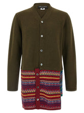 Comme Des Garçons Bicolor Wool Cardigan - M