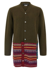 Comme Des Garçons Bicolor Wool Cardigan - M