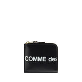 Comme Des Garçons Schwarzes Kalbsleder Portemonnaie