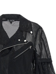 Comme Des Garçons Black Polyester Biker Jacket - XL