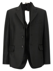Comme Des Garçons Black Polyester Blazer - XS