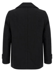 Comme Des Garçons Black Polyester Coat