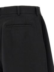 Comme Des Garçons Black Wool Bermuda Shorts