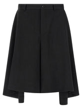 Comme Des Garçons Black Wool Bermuda Shorts