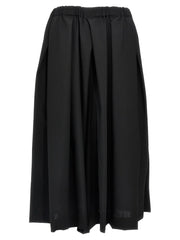 Comme Des Garçons Black Wool Midi Skirt - S