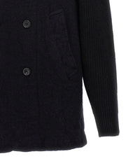 Comme Des Garçons Blue Wool Coat - L