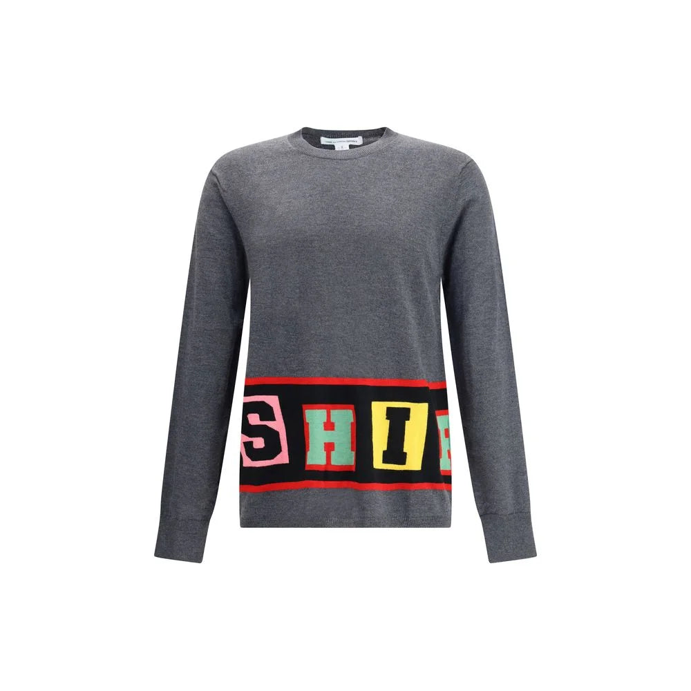 Comme Des Garçons Crewneck Sweater with colorful lettering