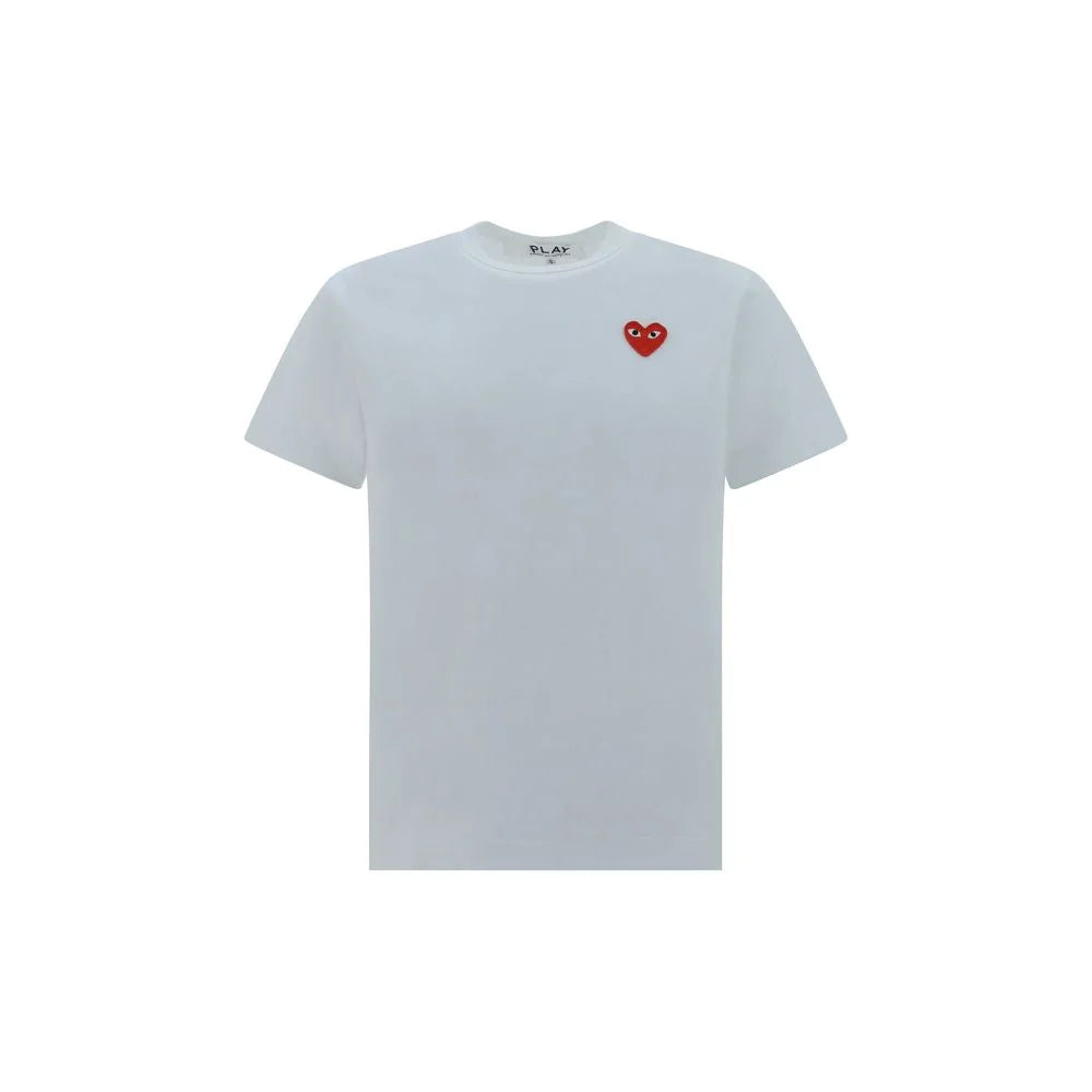 Comme Des Garçons Play White Cotton T-Shirt - L
