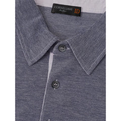 Corneliani Blue Cotton Polo Shirt - IT50 | L - Polos