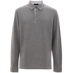 Corneliani Gray Cotton Polo Shirt - IT50 | L - Polos