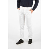 Corneliani White Cotton Chino Pants - IT44 | S