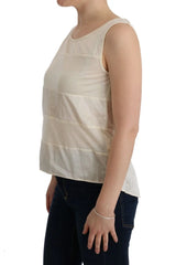 Costume National Beige Asymmetric Top Blouse - XXS - Tank Tops