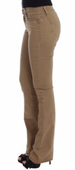 Costume National Beige Straight Leg Denim Pants Stretch Jeans - W26 - Jeans