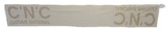 Costume National Beige White Logo Wrap Warmer Shawl Scarf - Scarves & Shawls