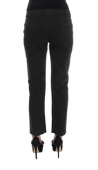 Costume National Black Cotton Capri Cropped Denim Jeans - W28 - Jeans