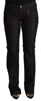 Costume National Black Cotton Low Waist Skinny Jeans - Jeans