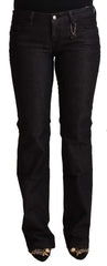 Costume National Black Cotton Low Waist Skinny Jeans - Jeans