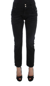 Costume National Black Cotton Slouchy Slims Fit Jeans - W26 - Jeans