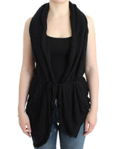 Costume National Black sleeveless knitted cardigan - Cardigans