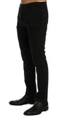 Costume National Black Slim Fit Cotton Stretch Pants - IT46 | S - Trousers