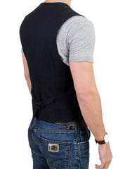 Costume National Black striped cotton casual vest - IT48 | M - Vests